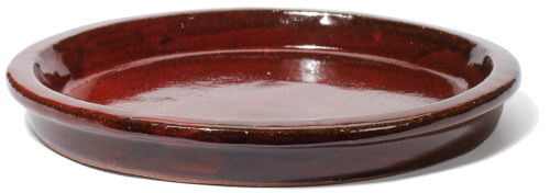 Kirschke Untersetzer Seal Red 20cm | Pflanzgefässe | Glasierte Keramik  Terradura