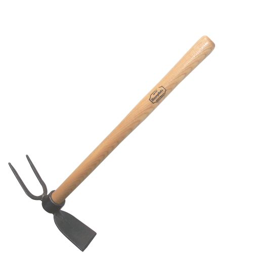 KRUMPHOLZ Gartenhäckchen mit 40 cm Eschenholzstiel - das 2 in 1 Werkzeug |  Gartengeräte | Krumpholz Gartenwerkzeuge